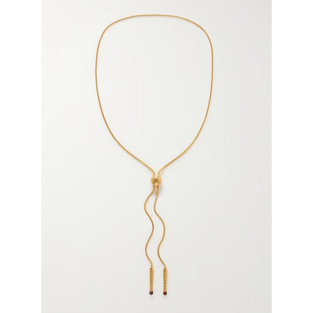 Jacques Marie Mage Erin Wasson Plated Tigers Eye Necklace Gold - One Size